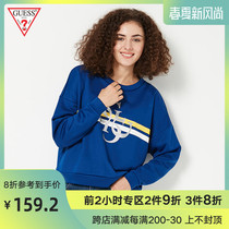 Guess women's solid color fashion letter decorative sweater-w93q48k7ex0