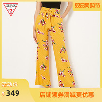 Guess 2020 new spring women's flower pattern Fashion wide leg pants-q71b02r7kd0