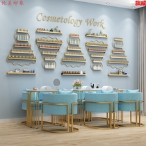 Net red nail shop shelf gold nail polish display rack nail polish wall shelf Wall Wall Wall cosmetics goods