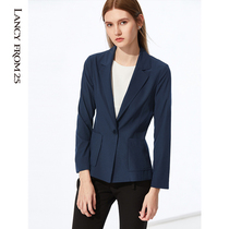 Longzi spring and autumn light mature style top pure color temperament slim and capable Blazer outerwear female design sense minority