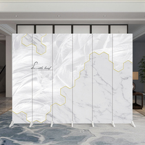 Screen Household brake partition wall Living room Modern simple Nordic office decoration Folding mobile fabric entrance