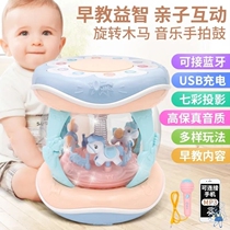 Infant hand clap drum baby children Music light carousel multi-function beat drum trumpet 6-12 months