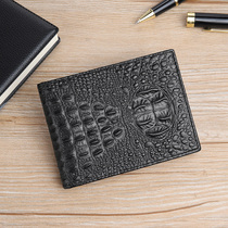 Real leather drivers license leather jacket male line drivers license sleeve multifunction document card bag motor crocodile drivers license clip