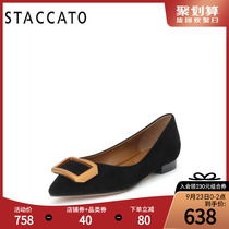 Scatto autumn new low-heel pointed cashmere leather flat shoes women shoes Q1903CQ9
