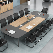 Conference room Conference table Long table and chair combination Simple modern small and medium-sized horoscopes rounded corner 6-10 people training table