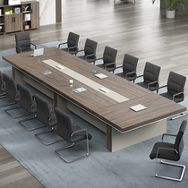 Large Open Meeting Table Long Table Rectangular Brief Modern Office Negotiation Plate Reception Room Training Table And Chairs Combination