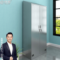 Custom stainless steel oblique top locker thickened multi-grid storage water cup Western medicine staff canteen tableware cupboard shoe cabinet