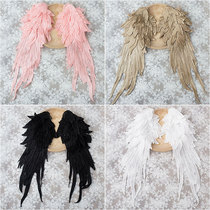 High quality polyester three-dimensional wings water-soluble embroidery angel wings multi-layer decal Heavy industry lace cloth stickers DIY materials