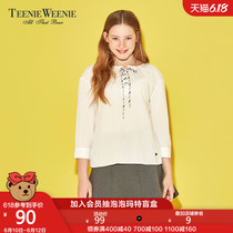 Teenie weenie bear summer women's lace up long sleeve shirt ttba72370q