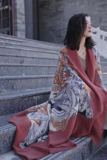 Invisible wings! Beauty to a new height! Large size boiled wool long printed Scarf Shawl