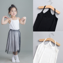 Childrens camisole Modal thin girl solid color top base shirt dance clothes Y-character Slim vest