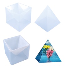 Crystal drop glue super pyramid silicone 15cm silicone mold three-dimensional triangle color fine color paste dry flower material