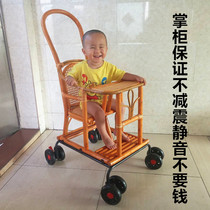 Baby rattan Trolley light and simple child stroller sitting children summer bamboo trolley bamboo cane bamboo rattan chair