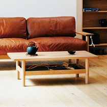 Nordic solid wood small family living room small tea table Idee Japanese modern simple creative white oak ins wind side several