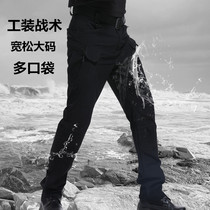 Outdoor tooling executive tactical pants male summer spring and autumn military fans straight loose large size wear-resistant labor insurance sports trousers