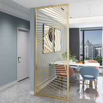 Light luxury entrance door screen Simple modern living room decoration Hollow brake entrance can be customized metal partition wall