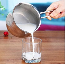 304 high quality stainless steel small milk pot with scale milk warmer soup pot hot butter melt jam chocolate pot