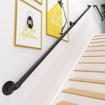 Stair handrails Modern minimalist household wrought iron pipes indoor attic against the wall elderly anti-skid escalator children handle