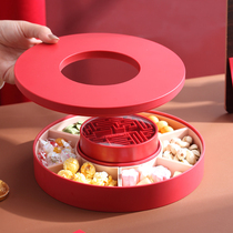 Chinese New Years New Year Candy Box Snack Box Dry Fruit Pan Creativity Modern Living Room Tea Table melon Sub-containing box Home Compartment