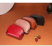 Head Layer Bull Leather Mini Small Zero Wallet Woman Ultra Slim Genuine Leather Small Wallet Woman Hands With Coin Bag Key Card Bag