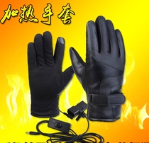 Winter charging heating gloves men's and women's touch screen ski gloves electric car riding warm electric heating gloves