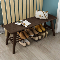 Changing shoes stool Home doorway Entrance Shoe Holder Can Sit Shoes Cabinet Sitting Stool Integrated Containing Stool Solid Wood Wearing Shoes Stool Into The Door Stool