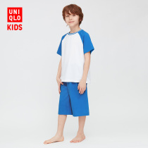 Children's / boy's / girl's elastic living suit (short sleeve) 423329 UNIQLO