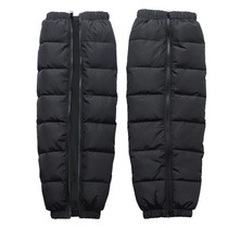  Down cotton warm thickened knee pads electric cycling outdoor with zipper winter leggings windproof and cold-proof riding cotton pants