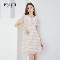 Prich2020 summer new youth suit collar Plaid fashion dress prowa2624q