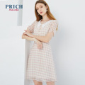 PRICH 2020 summer new slim youth suit collar plaid fashion temperament dress PROWA2624Q