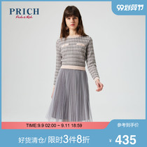 Prich2020 summer new skirt Womens Pullover Plaid patchwork dress proka2320q