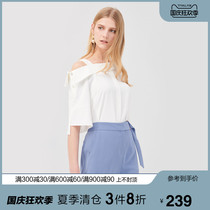 Prich simple commuting shirt women's Korean version 2019 new short sleeve comfortable shirt prba92516q