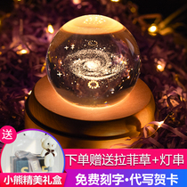 Star Galaxy Crystal Ball Transparent Music Box Music Box Round Ball Dream Birthday Gift Female Creative Surprise Personality