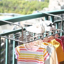 Good wife official website stainless steel folding drying rack Window drying artifact windowsill drying shoe rack installation-free small apartment