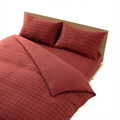 MUJI Cotton Flannel Herringbone Quilt Cover Set