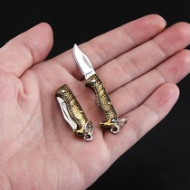Mini creative eagle head knife sharp folding knife portable unpacking pocket knife keychain pendant