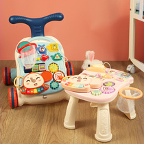 Childrens Walker baby multi-function anti-rollover anti-leg trolley baby three-in-one walker toy 7