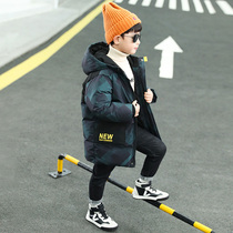 Boys winter cotton-padded clothes thickened 2021 New Winter Childrens coat down cotton-padded jacket tide