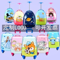 Childrens trolley case Mens cartoon suitcase universal wheel 16 inch 18 inch customized female cute drag baby suitcase