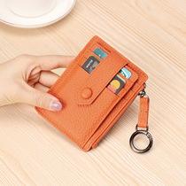 Card Bag Woman Short leather wallet small minimalist ultra slim multi-position driving license card sleeve thin section drivers license sleeve