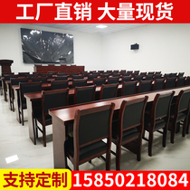 Double room table and chairs Combined training table Bar table Paint Solid Wood Leather 1 2 m Strip Table Desk Chairs