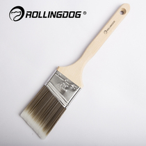 ROLLINGDOG ROLLING DOG BEVEL MOUTH BRUSH ART PAINT PAINT BRUSH WALL BRUSH TOOL HARD LONG HANDLE BRUSH