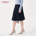 SCOFIELD women's fashion pleated temperament wool skirt SFWK94T01Q