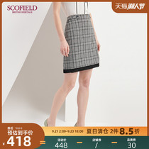 Scofield women's commuting lady Plaid Hip Wrap Skirt half skirt sfwh82404q