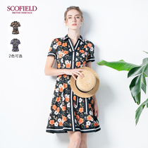 SCOFIELD Women's 2020 Summer New Elegant Print Slim Temperament Dress SFOWA2605Q