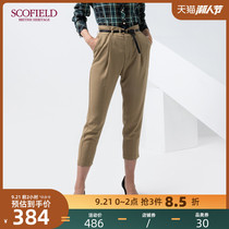 Scofield women's wear fall 2020 new simple commuter waist straight tube pants sftca8702q
