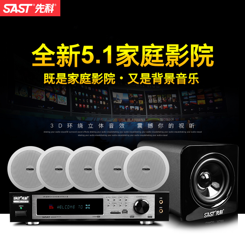 288 27 Sast Sast D51 Home Theater 5 1 Ceiling Speaker Subwoofer