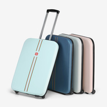 2021 new folding suitcase woman one-way wheel pull lever case 20 inch case man 24 inch light suitcase