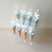 Ice cream cone shelf acrylic cone display stand dessert table crispy skin tube stand transparent support customization