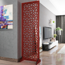 Living room dining room new Chinese screen partition retro simple office hollow folding screen wooden folding mobile